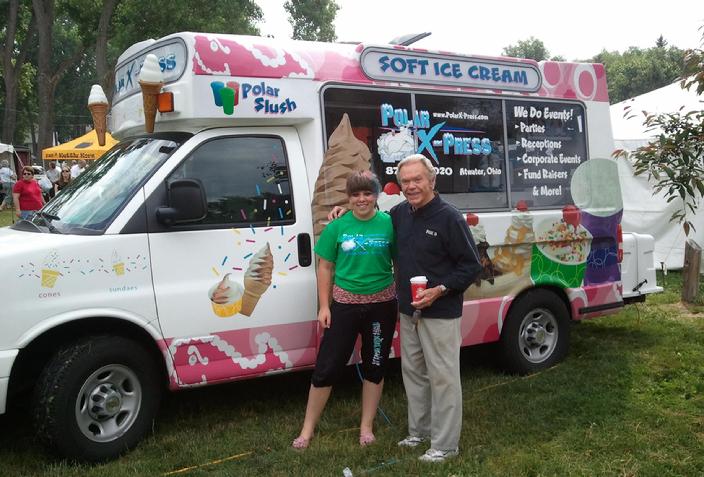 Ice cream truck for commercial work. cleveland ice cream social, cleveland ice cream party, cleveland ice cream vendor, cleveland ice cream catering.